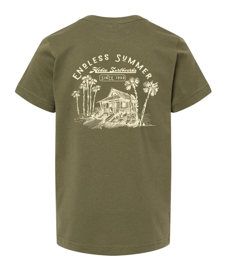 Hobie Kids Summer Hut Tee - Military