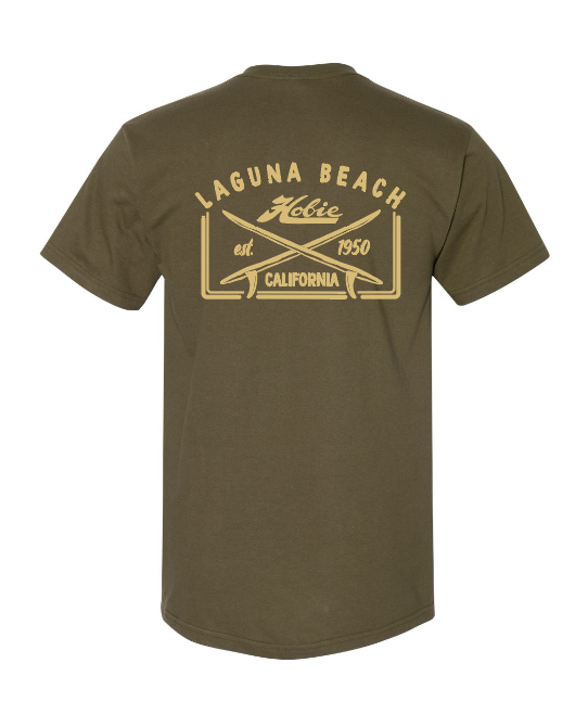 Hobie Laguna Beach Crossboards Tee - Olive