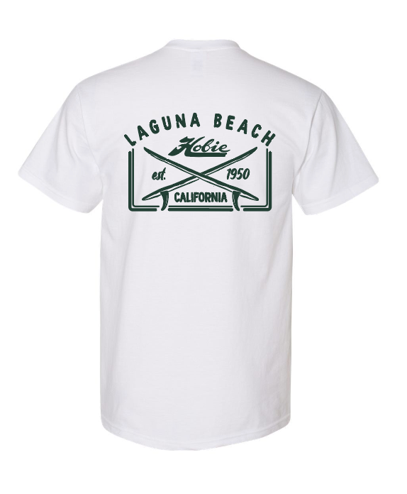 Hobie Laguna Beach Crossboards Tee - White & Green