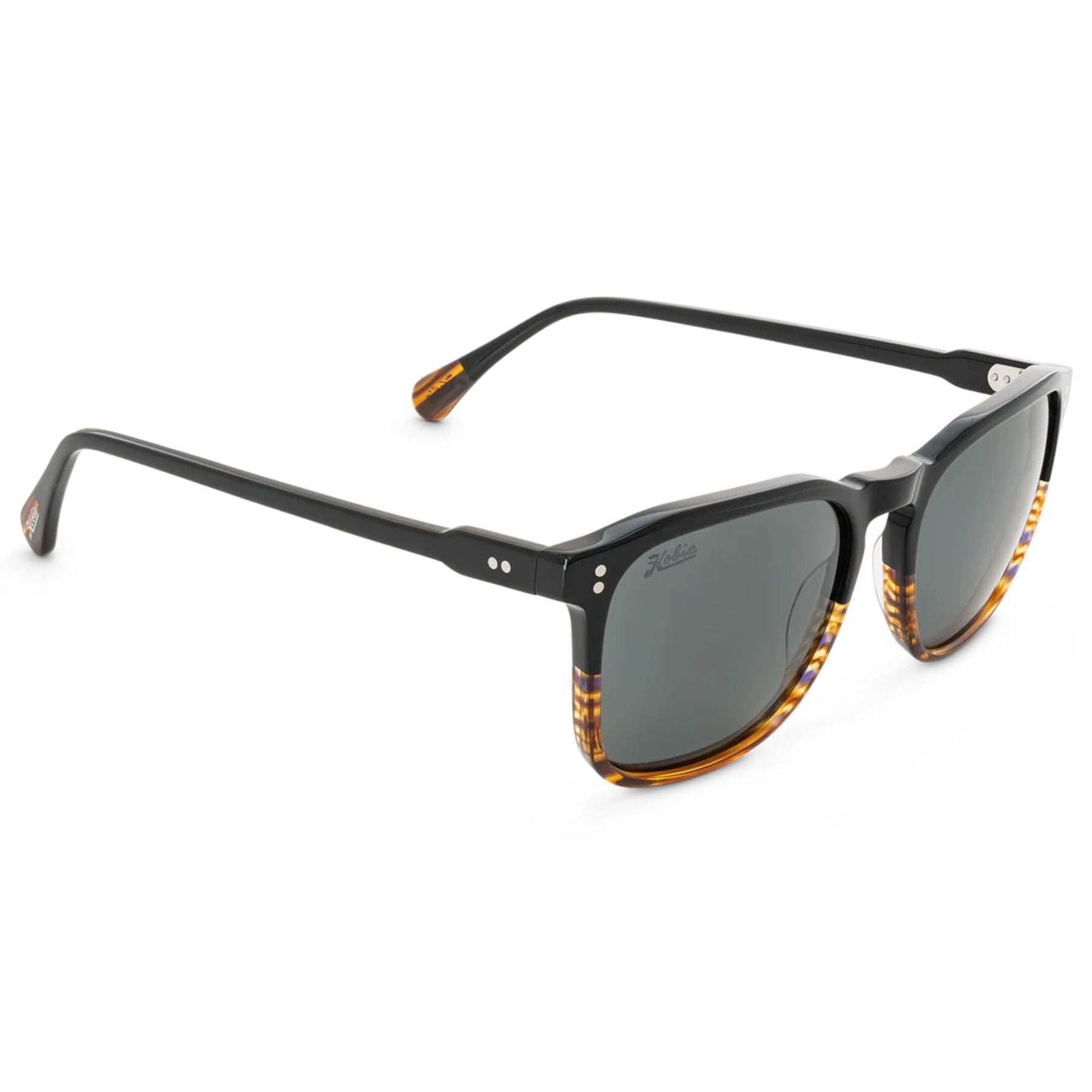 Hobie Polarized Cortez Shiny BlackWood Grain / Fade Sunglasses - BLKWDGRY