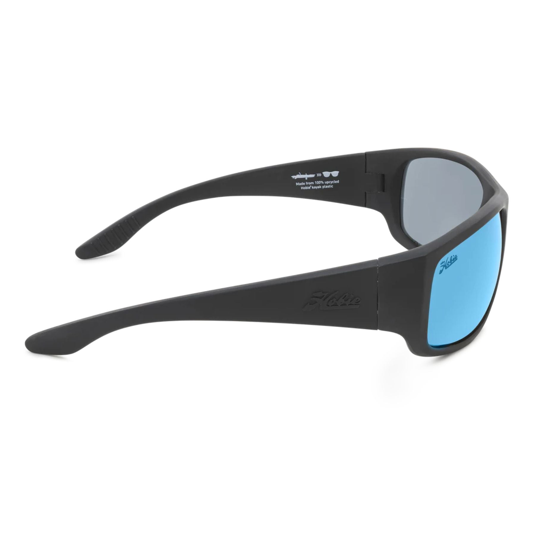 Hobie Polarized Hull Float Satin Black & Cobalt Mirror Sunglasses - Satin Black
