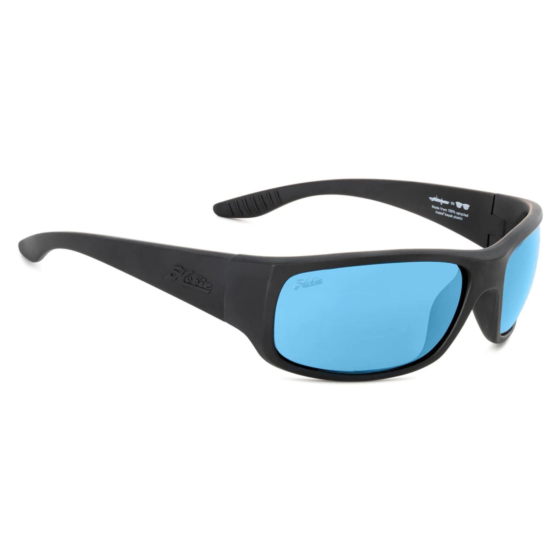 Hobie Polarized Hull Float Satin Black & Cobalt Mirror Sunglasses