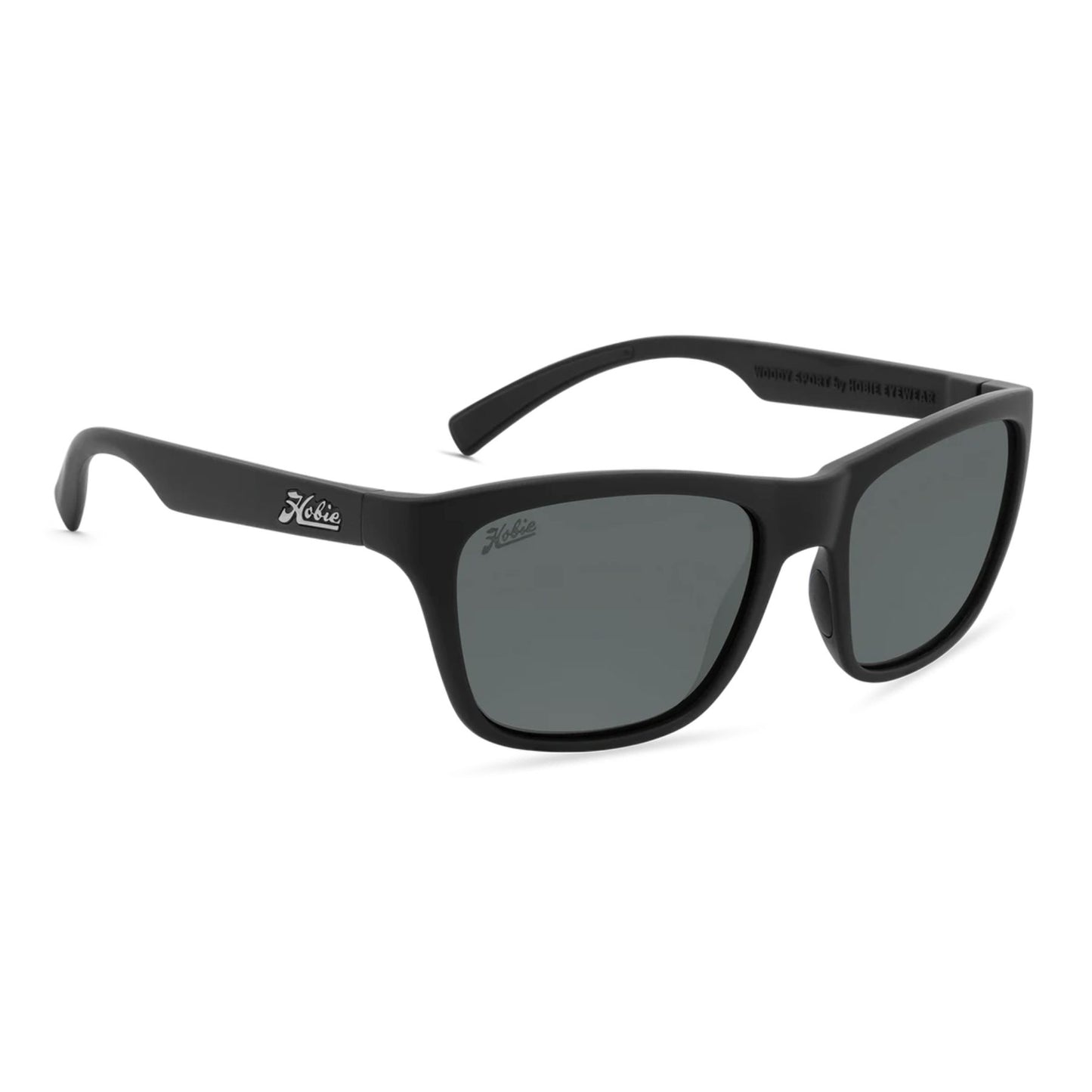Hobie Polarized Woody Sport Satin Black & Grey Sunglasses