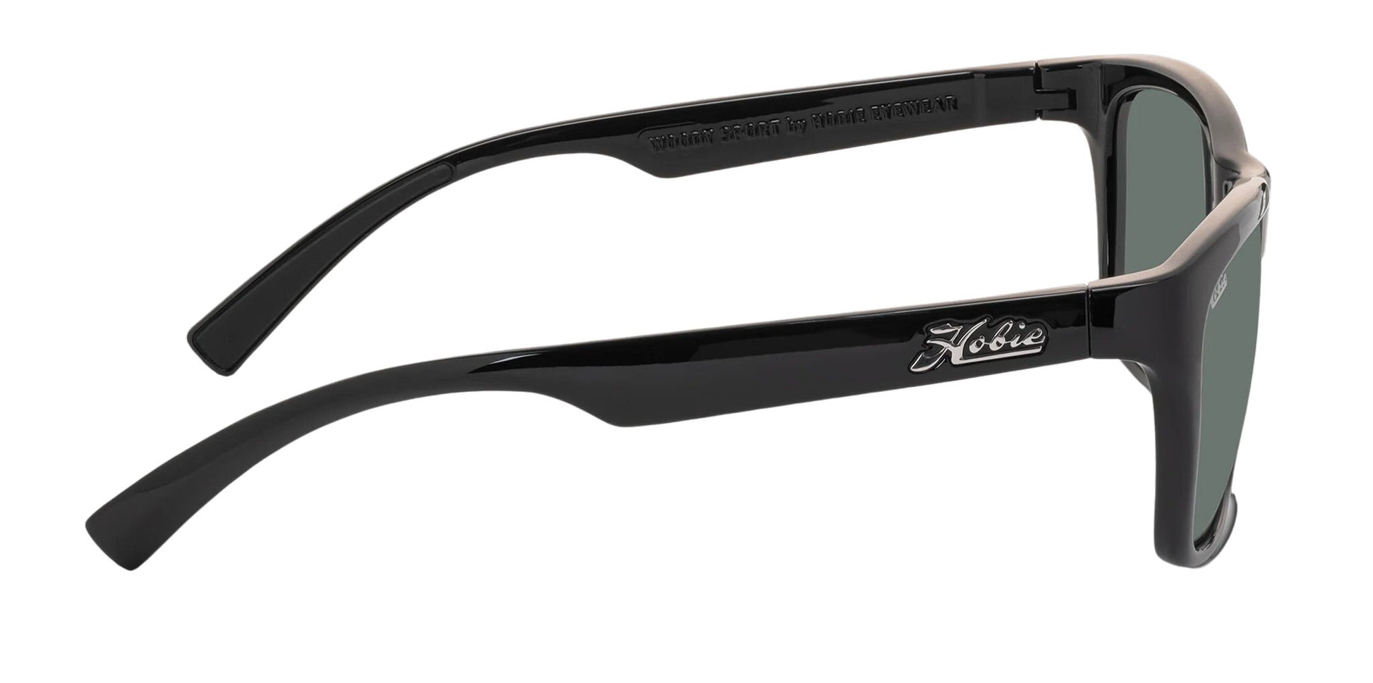 Hobie Polarized Woody Sport Shiny Black & Grey Sunglasses - Black