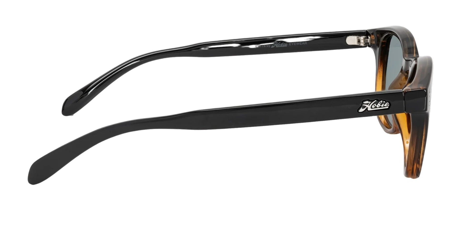 Hobie Polarized Wrights Shiny Black & Wood Grain Fade Sunglasses - Black Woodgrain