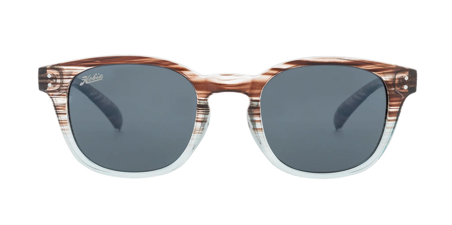 Hobie Polarized Wrights Shiny Wood Aqua & Grey Sunglasses  - Aqua
