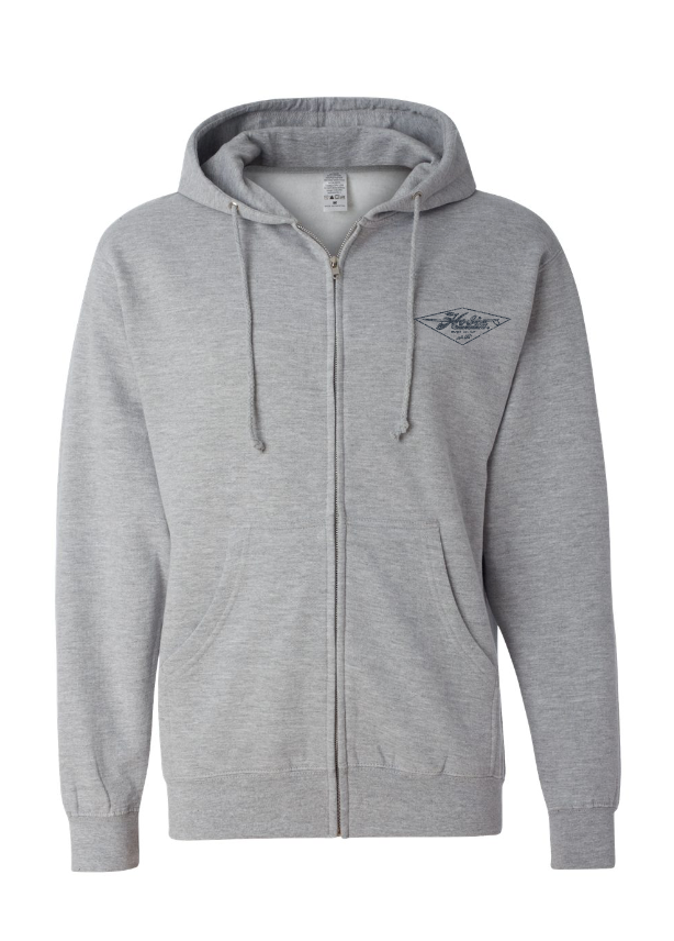 Hobie Retro Diamond Zip Hoodie - Grey