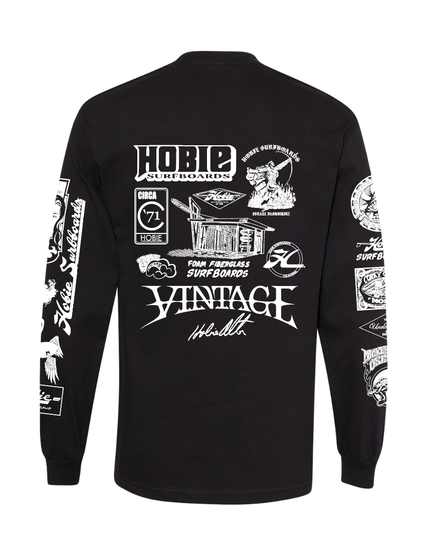 Hobie Stacked Lam Longsleeve Tee - Black