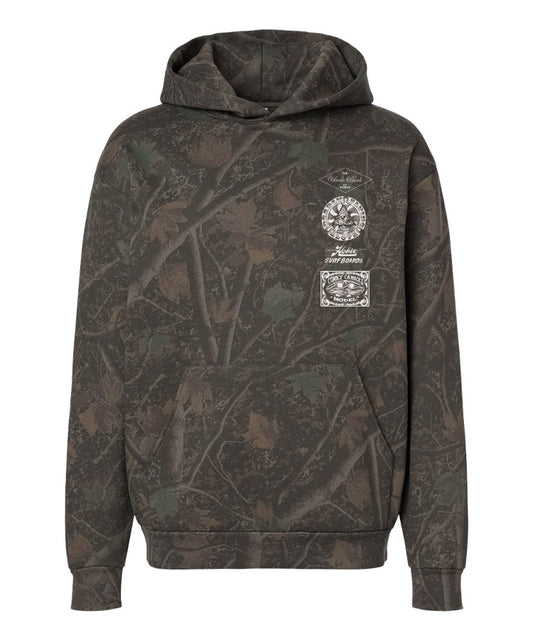Hobie Stacked Lams Hoodie - Darkwood Camo