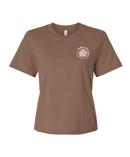 Hobie Women's Palaka Hibiscus Tee - Vintage Brown