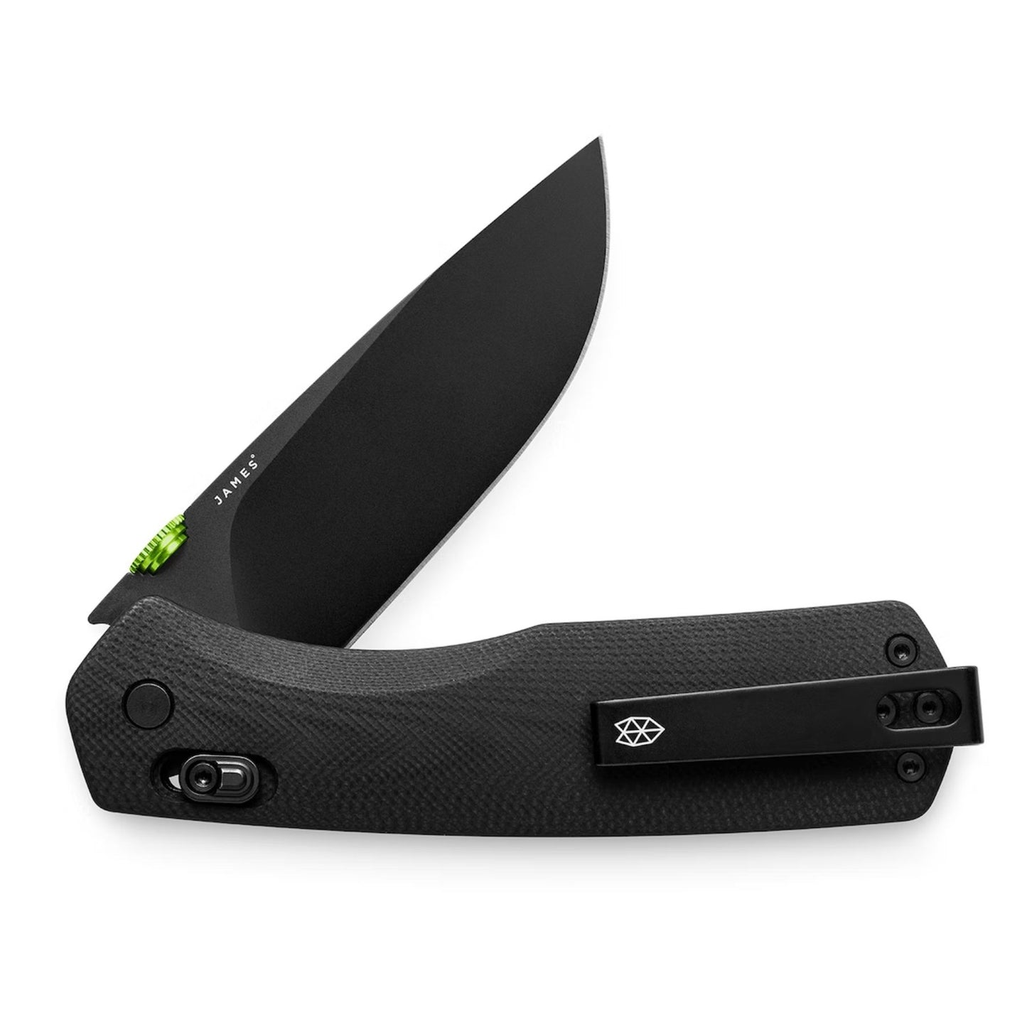 James Brand Carter XL Black + Black Pocket Knife - Black/Black