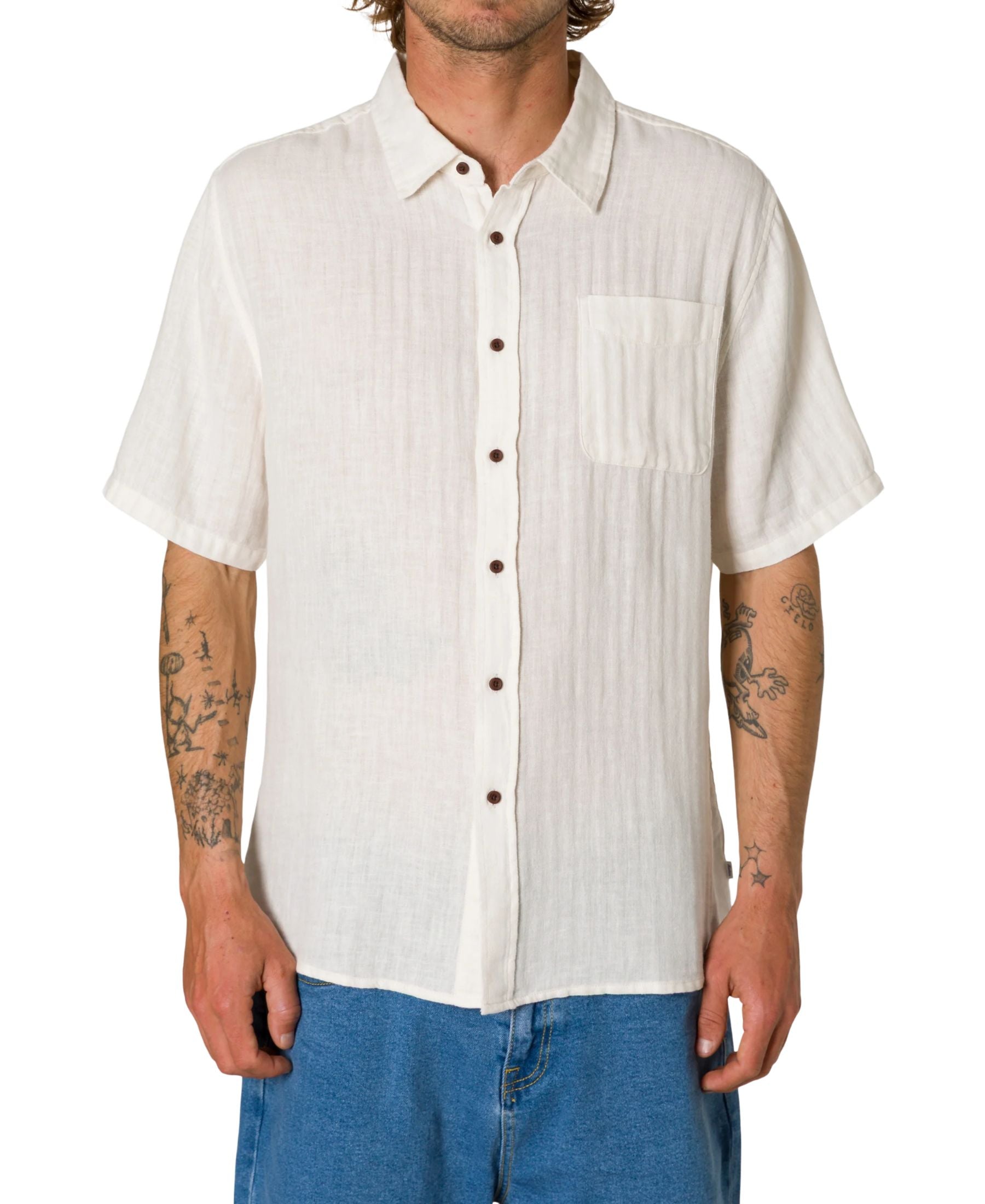 Katin Alan Solid Shirt - Vintage White