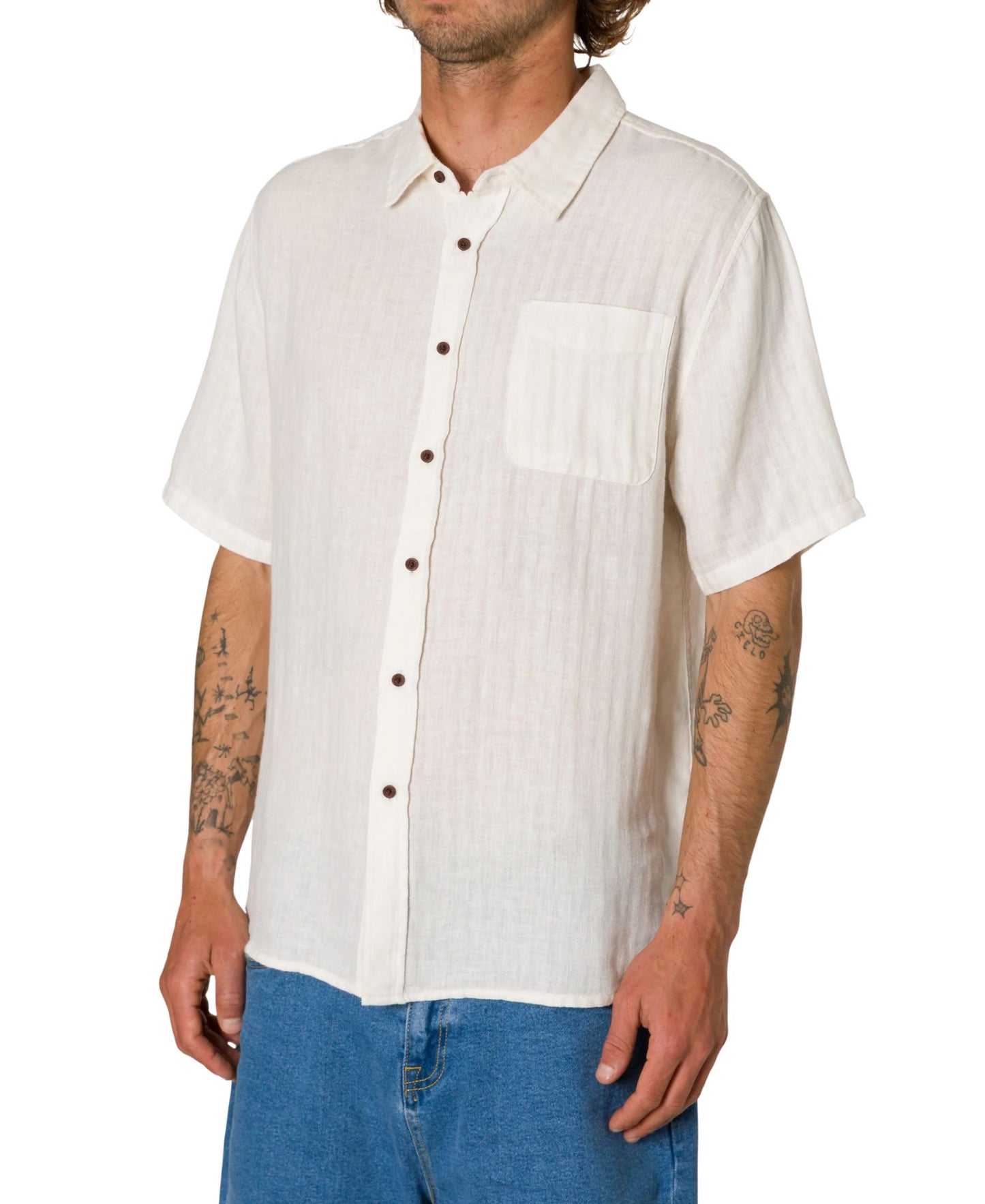 Katin Alan Solid Shirt - Vintage White