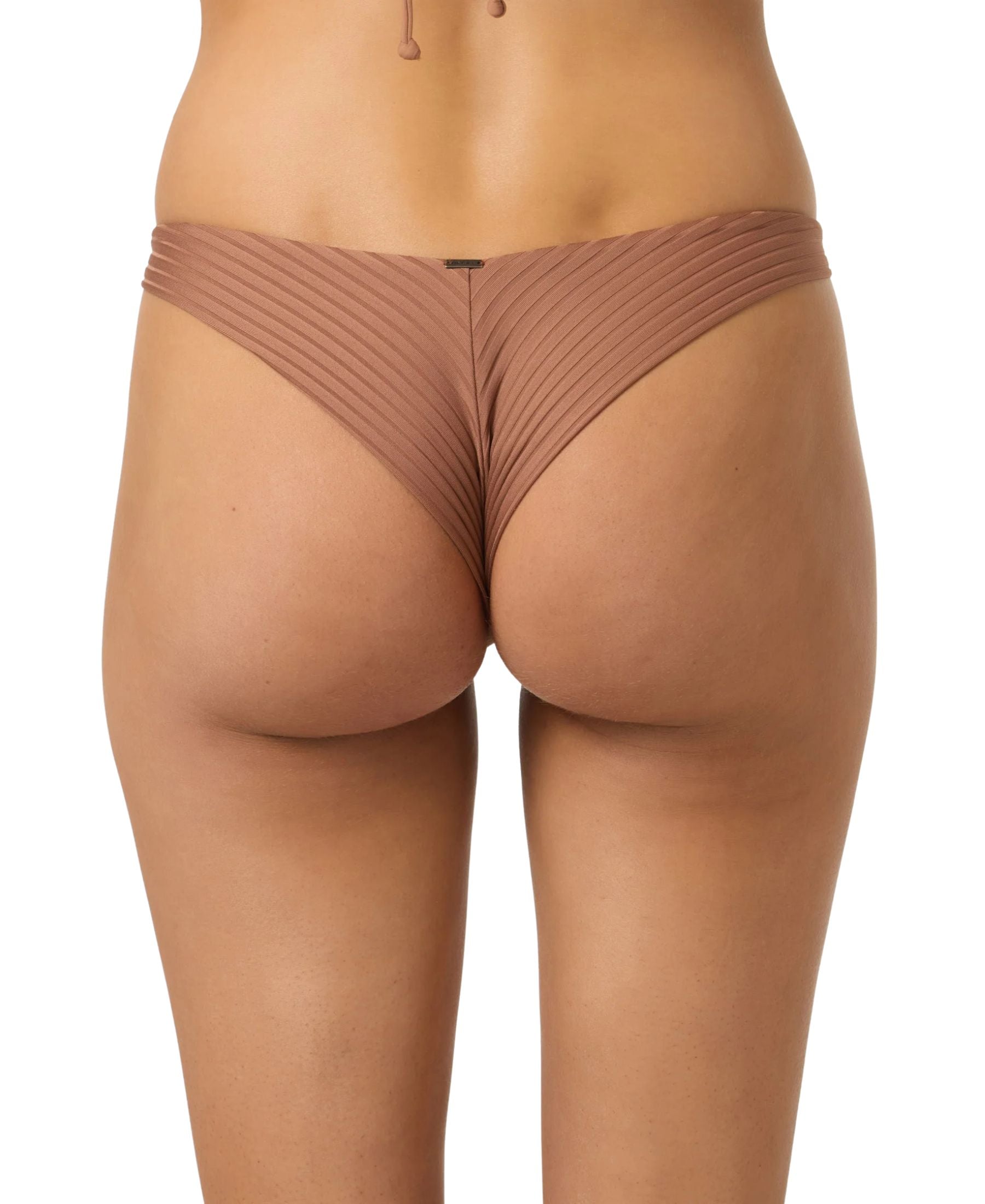 O'Neill Shorebreak Rib Hermosa Skimpy Bottoms - Carob Brown