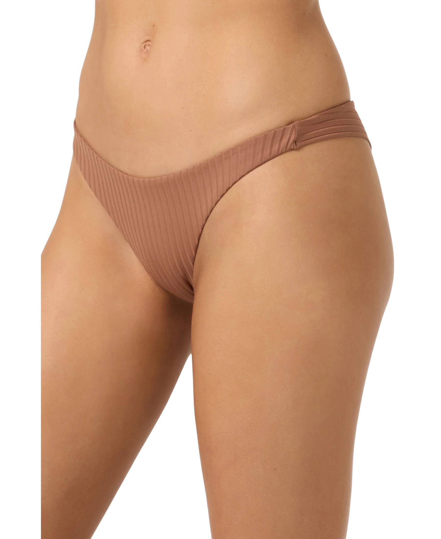 O'Neill Shorebreak Rib Hermosa Skimpy Bottoms - Carob Brown