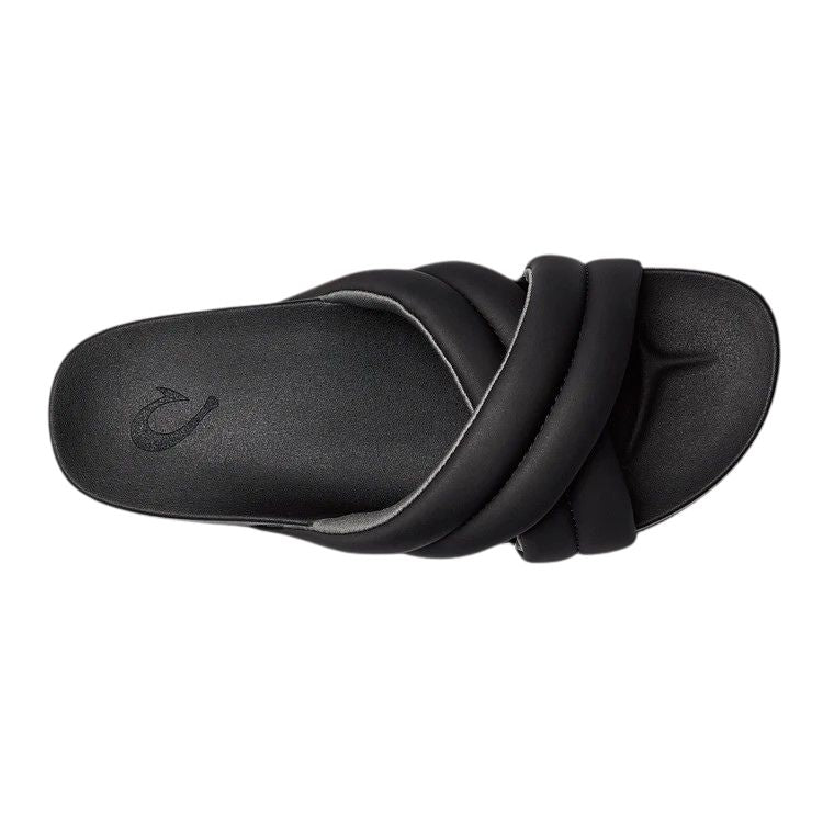 Olukai Hila Women's Puffy Slide Sandals  - Black