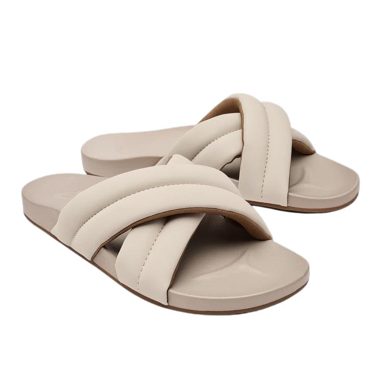 Olukai Hila Women's Puffy Slide Sandals  - Cloud