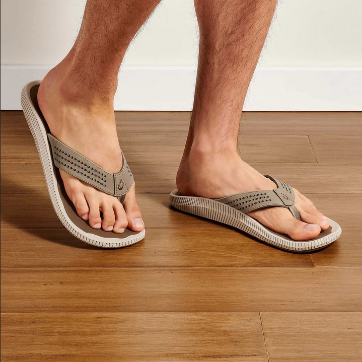 Olukai Ulele Men's Beach Sandals  - CLAY