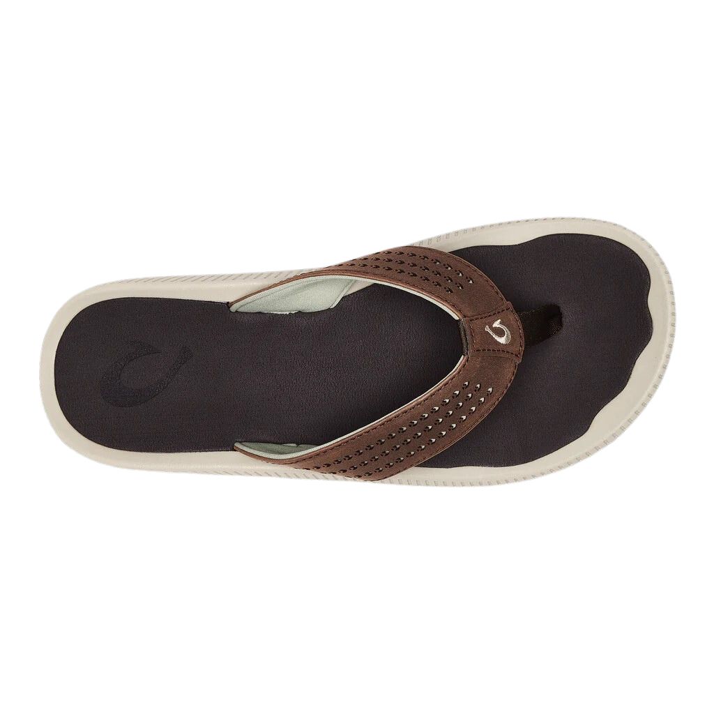 Olukai Ulele Men's Beach Sandals  - Dark Wood Brown