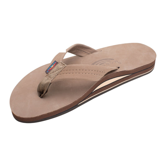 Rainbow Double Layer Wide Strap Men's Sandals