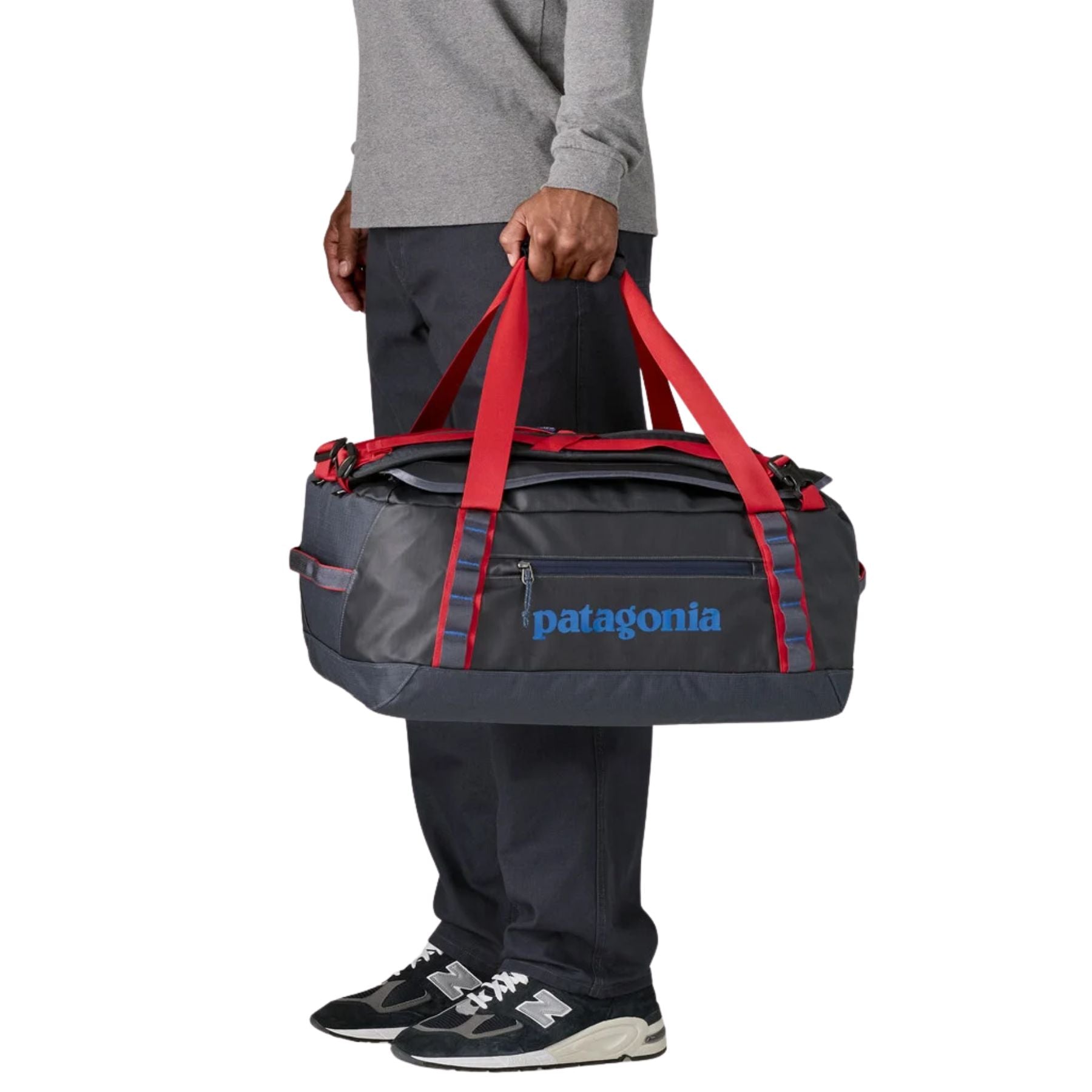 Patagonia Black Hole Duffel 40L - Smolder Blue w/ Amanita Red