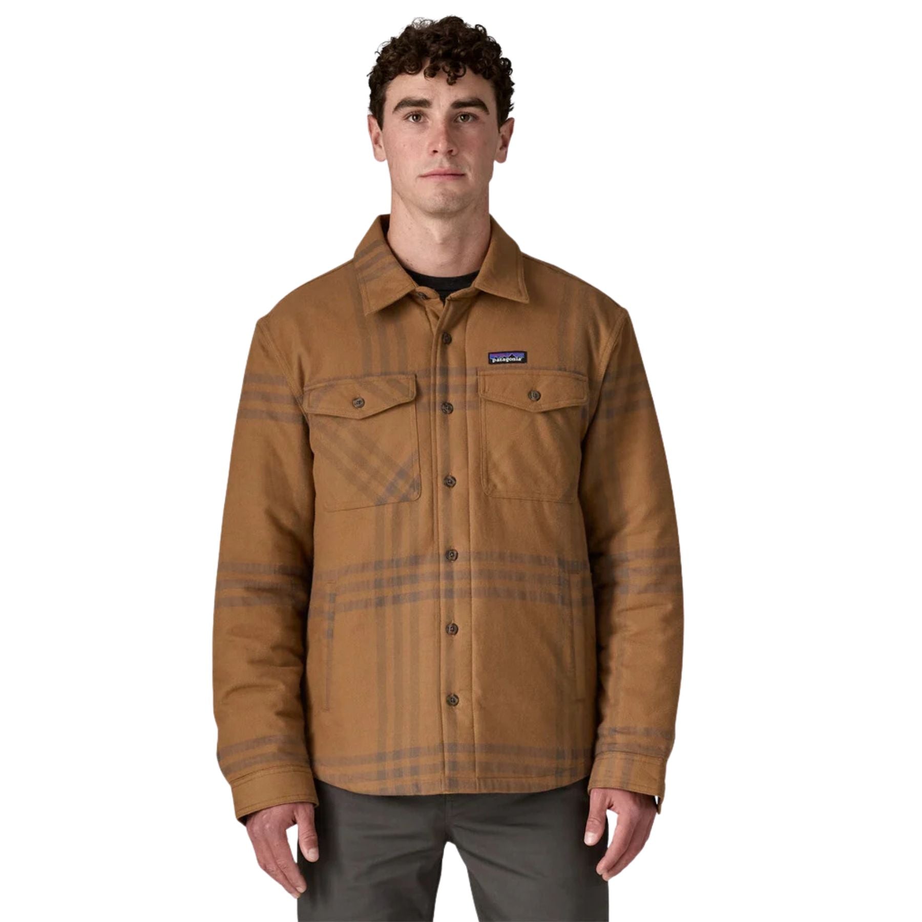 Patagonia Lightweight Insulated Fjord Flannel Shirt - Defend/Deer Brown