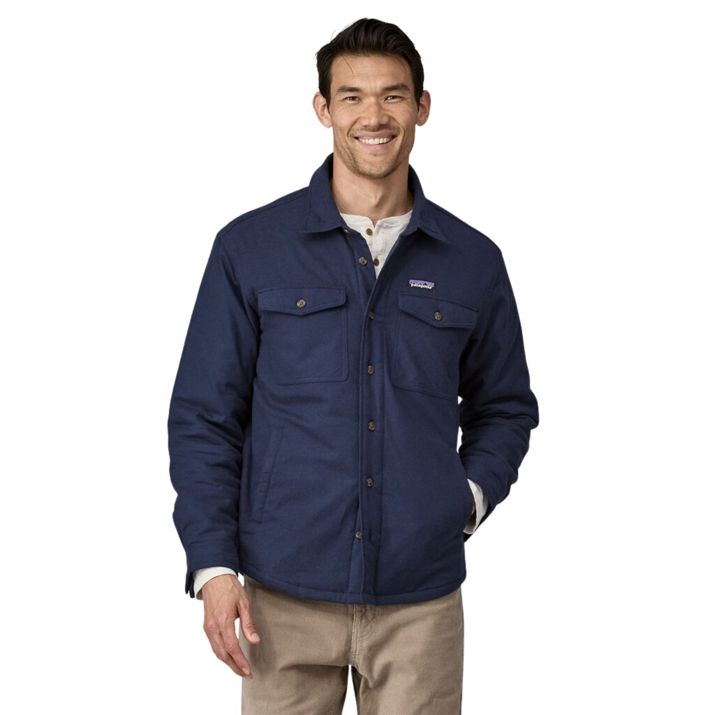 Patagonia Lightweight Insulated Fjord Flannel Shirt - New Navy
