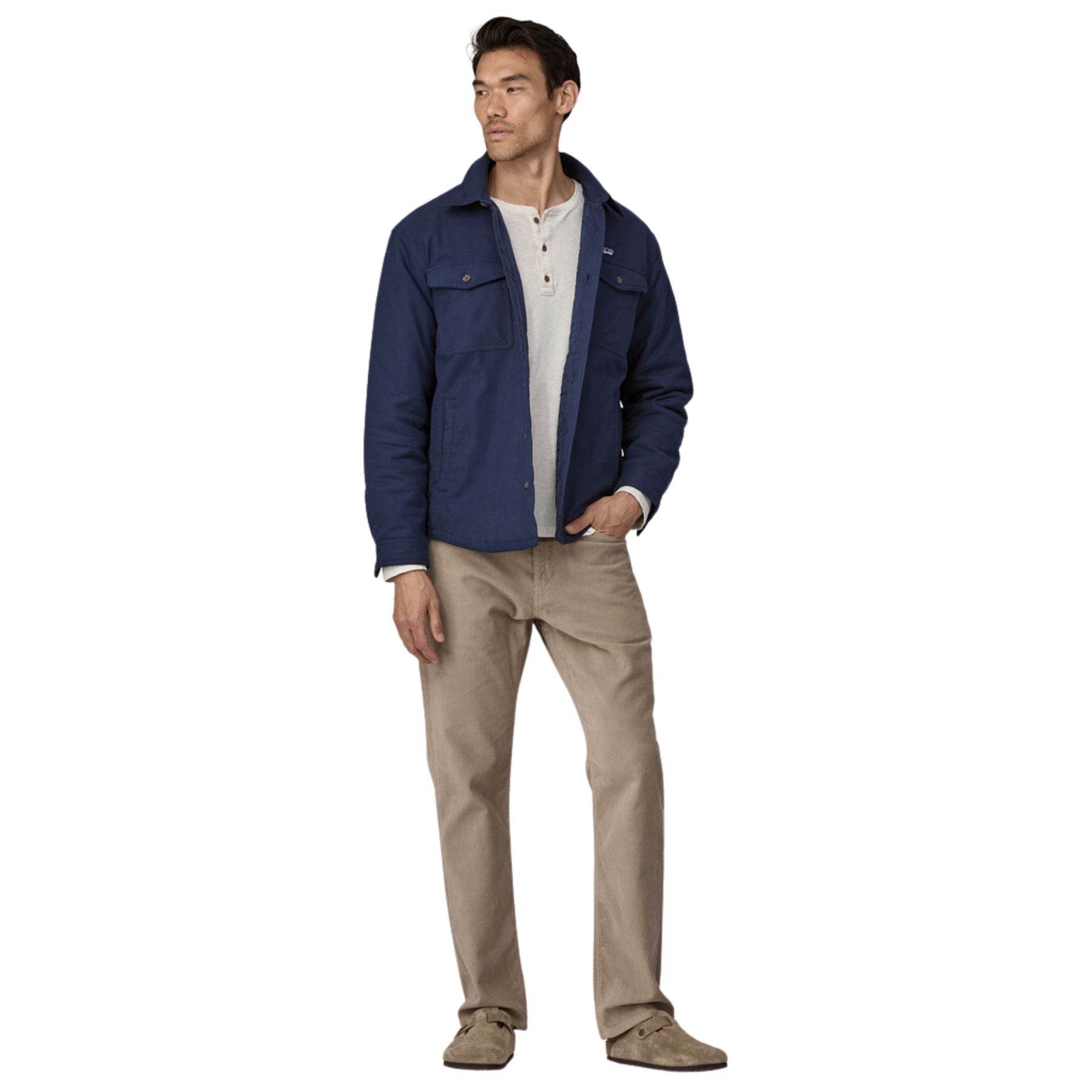 Patagonia Lightweight Insulated Fjord Flannel Shirt - New Navy
