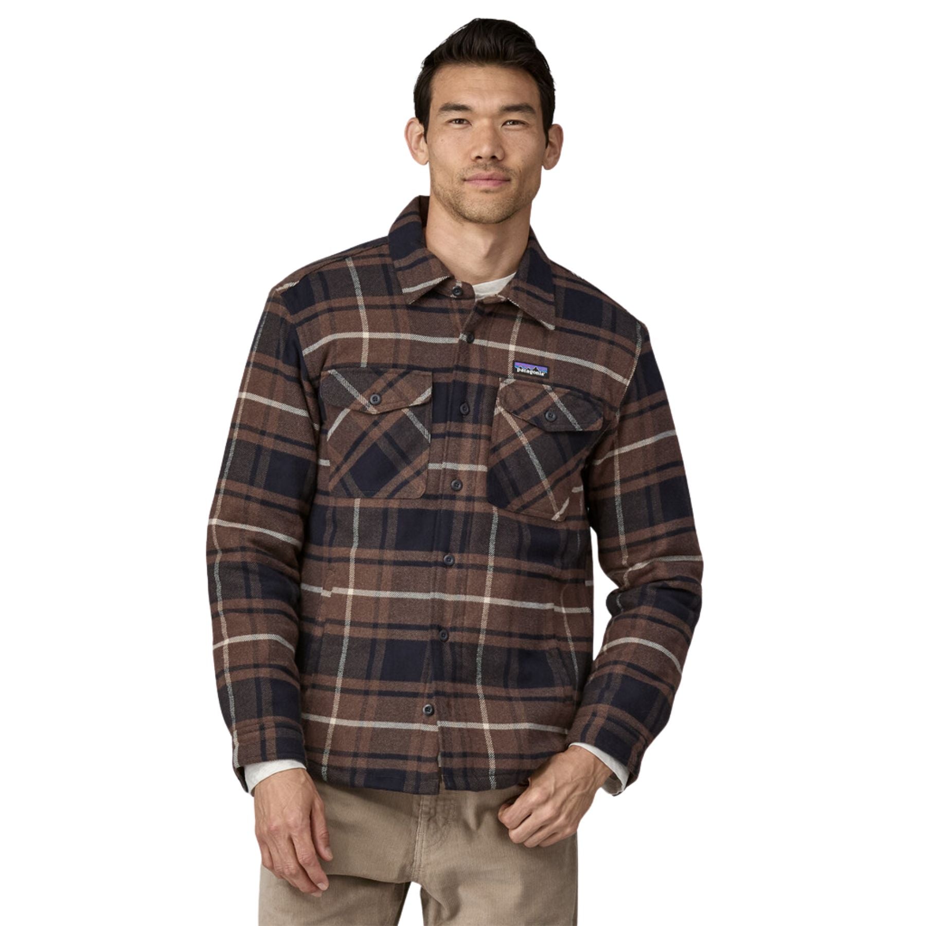 Patagonia Lightweight Insulated Fjord Flannel Shirt - Outdoor: Molasses Brown