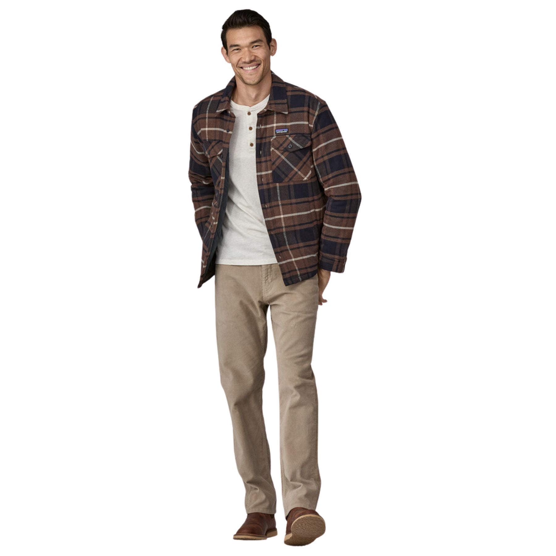 Patagonia Lightweight Insulated Fjord Flannel Shirt - Outdoor: Molasses Brown