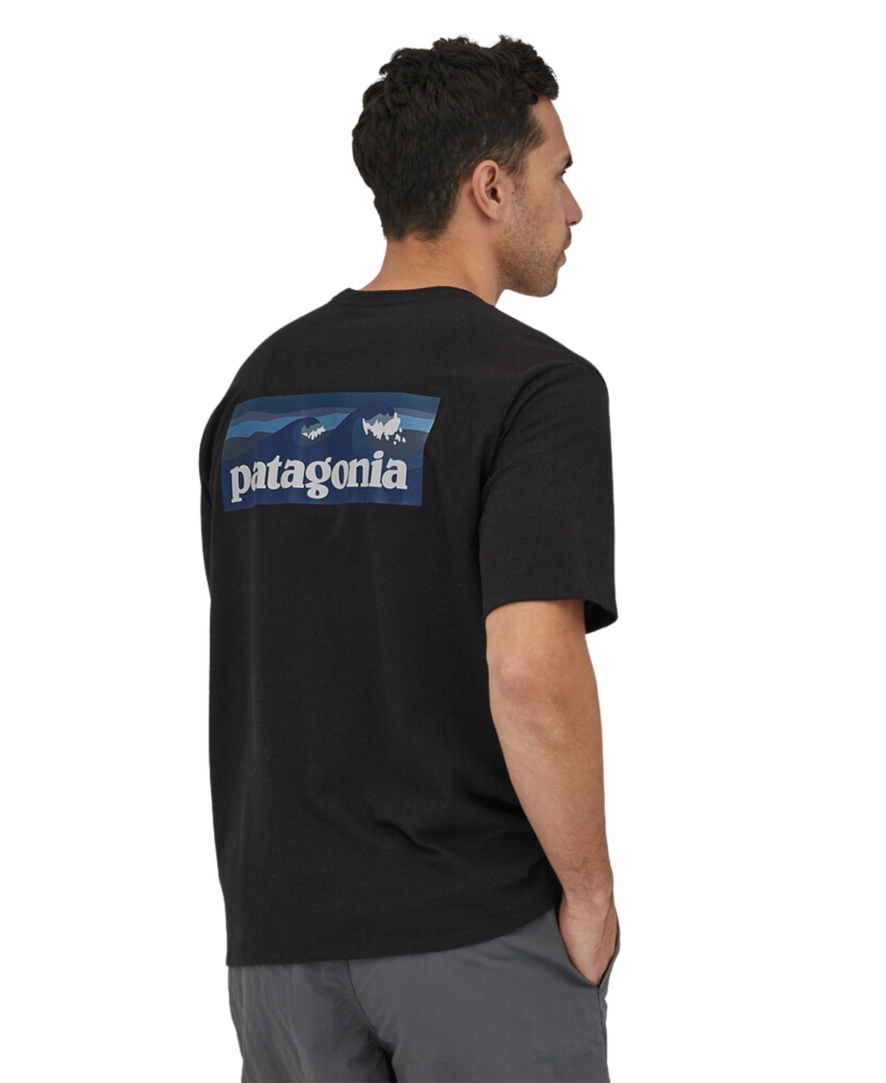 Patagonia Men's Boardshort Logo Pocket Responsibili-Tee - Endless Blue