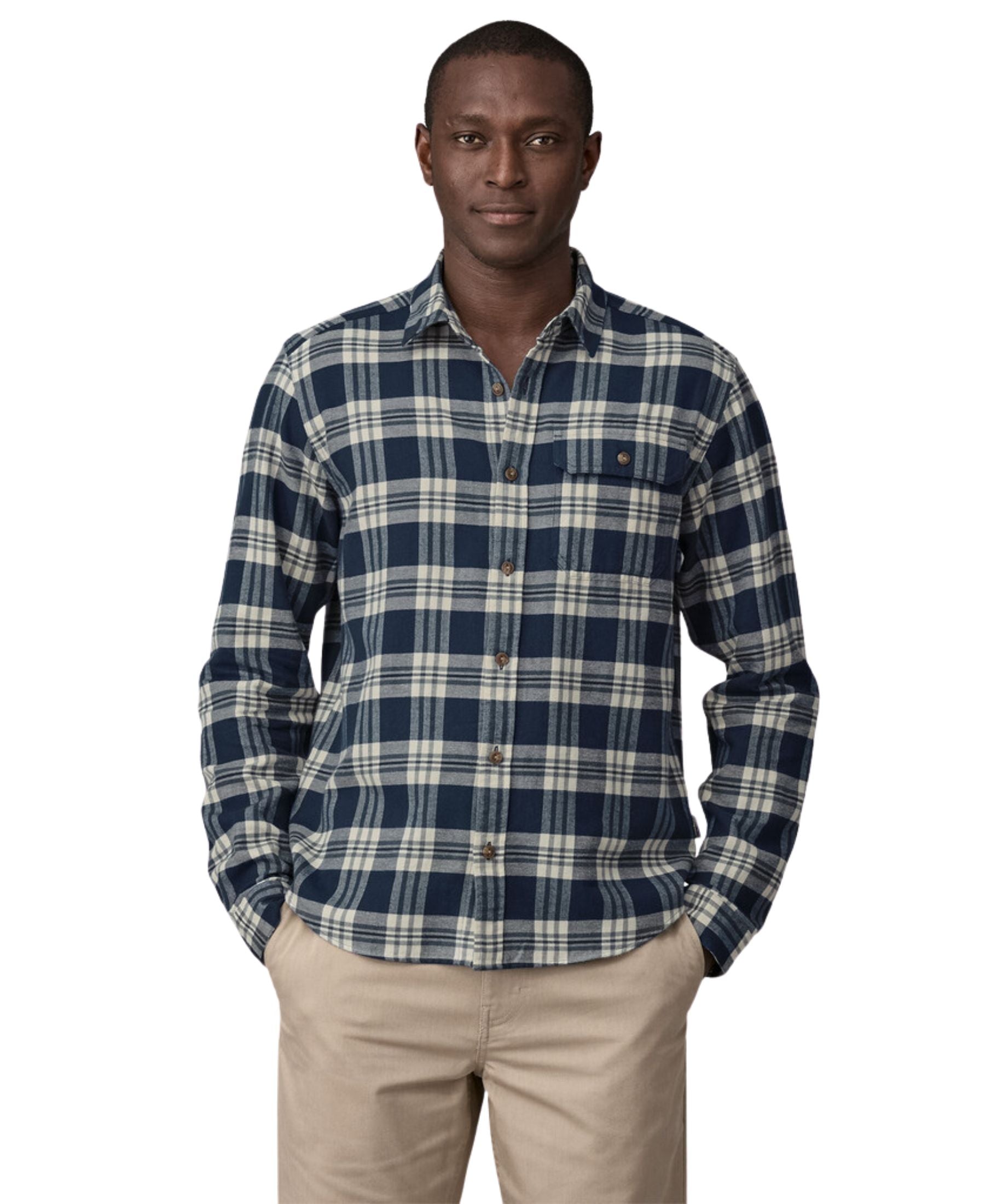 Patagonia Men's Cotton in Conversion Fjord Flannel  - Base Camp New Navy
