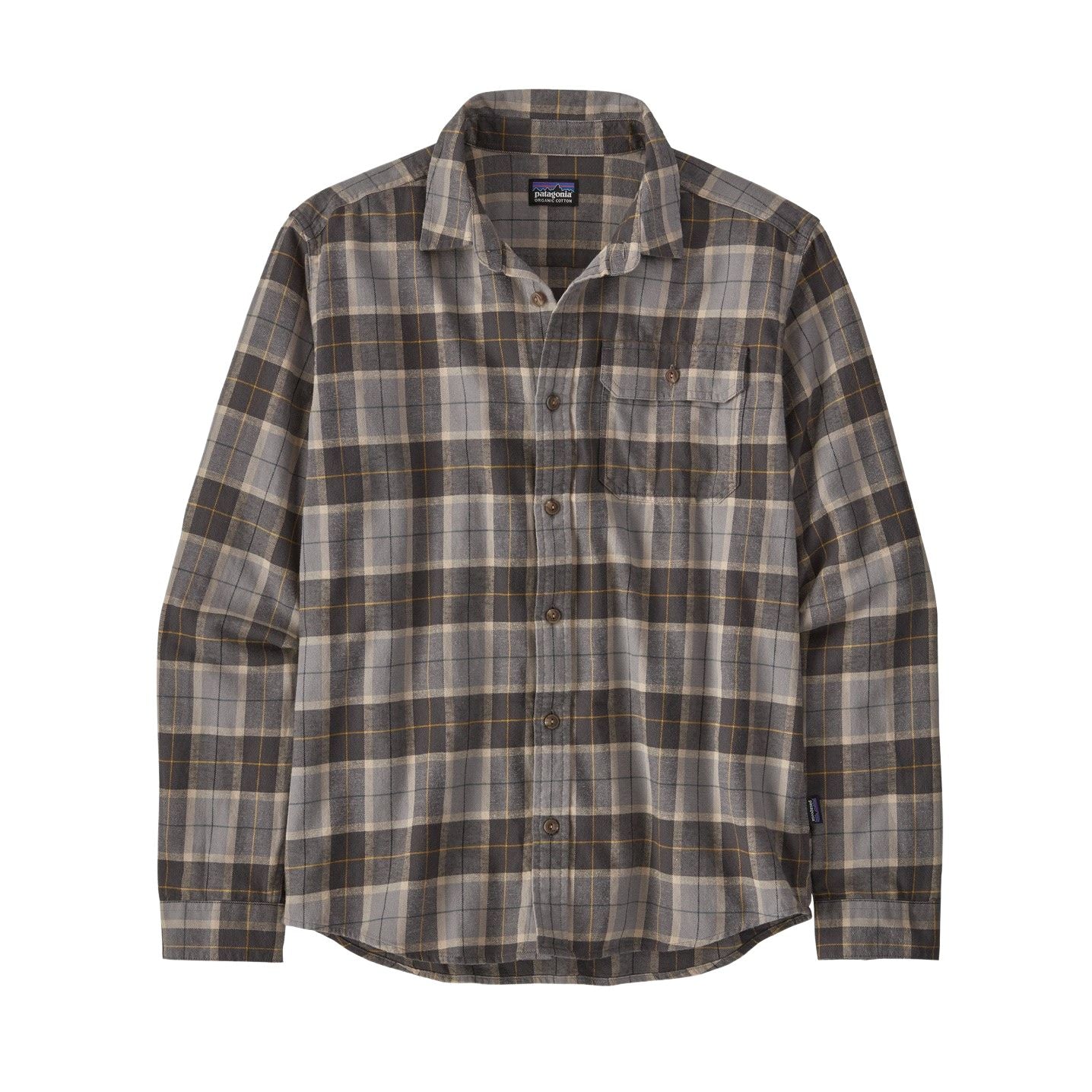 Patagonia Men's Cotton in Conversion Fjord Flannel  - Beach Plaid Forge Grey