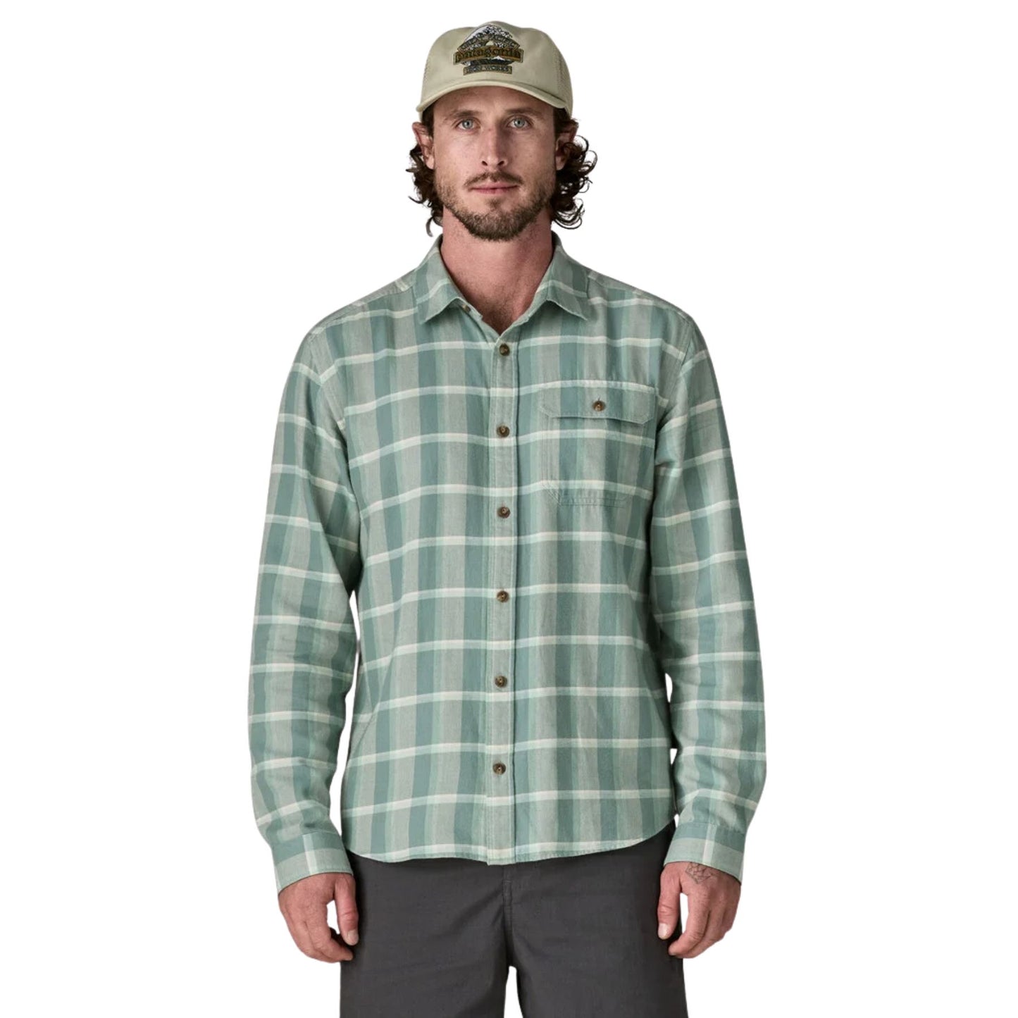Patagonia Men's Cotton in Conversion Fjord Flannel  - Marine Layer: Blue Sage