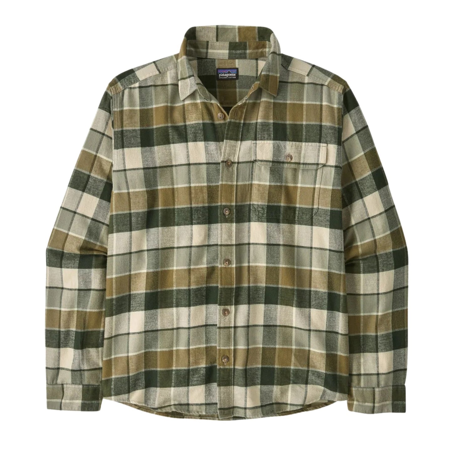 Patagonia Men's Cotton in Conversion Fjord Flannel  - Rocky Old Growth Green