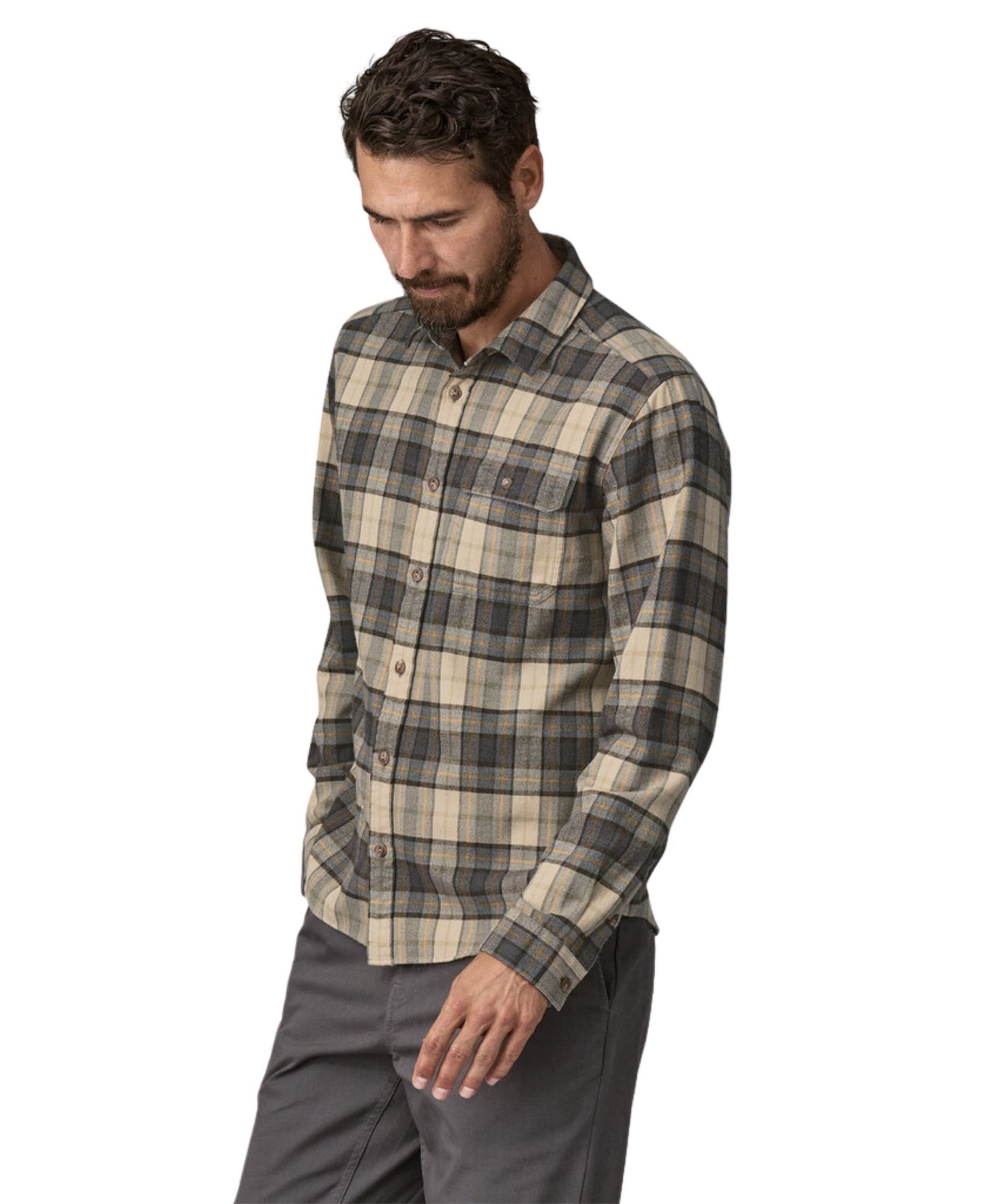 Patagonia Men's Cotton in Conversion Fjord Flannel  - Spotter: Forge Grey