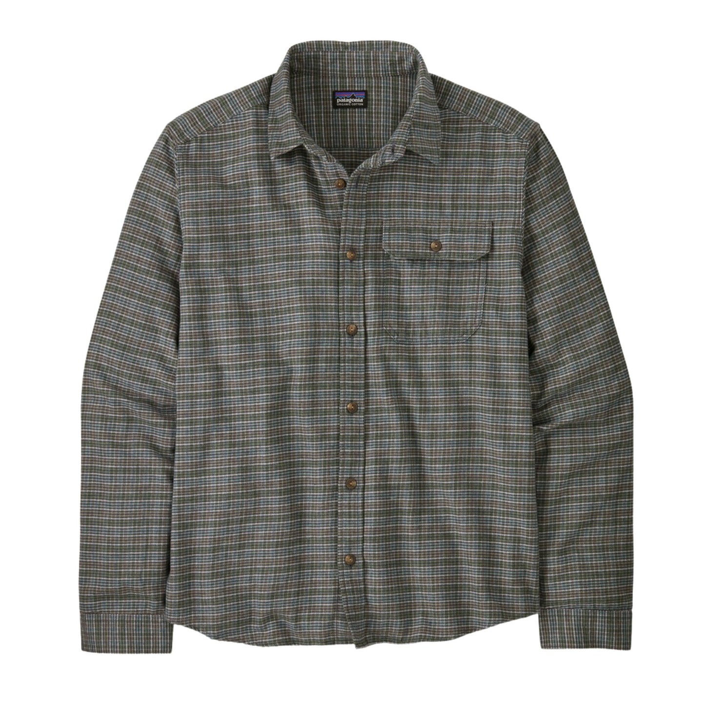 Patagonia Men's Cotton in Conversion Fjord Flannel  - Tracks: Thermal Blue