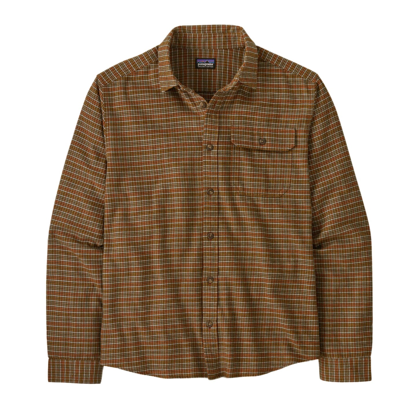 Patagonia Men's Cotton in Conversion Fjord Flannel  - Tracks: Redtail Rust