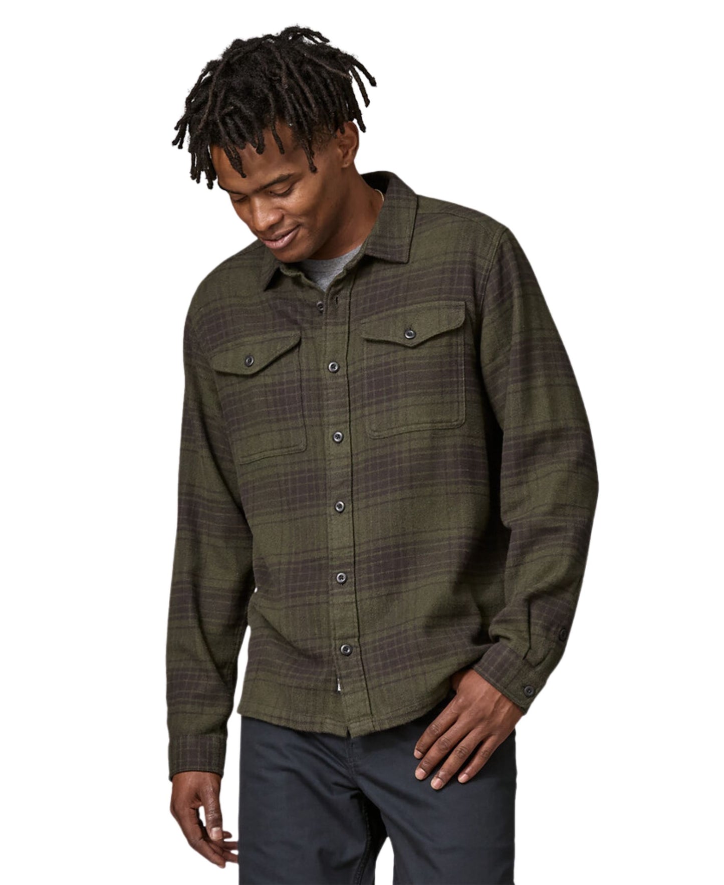 Patagonia Men's Fjord Flannel Shirt - Cascade: Basin Green