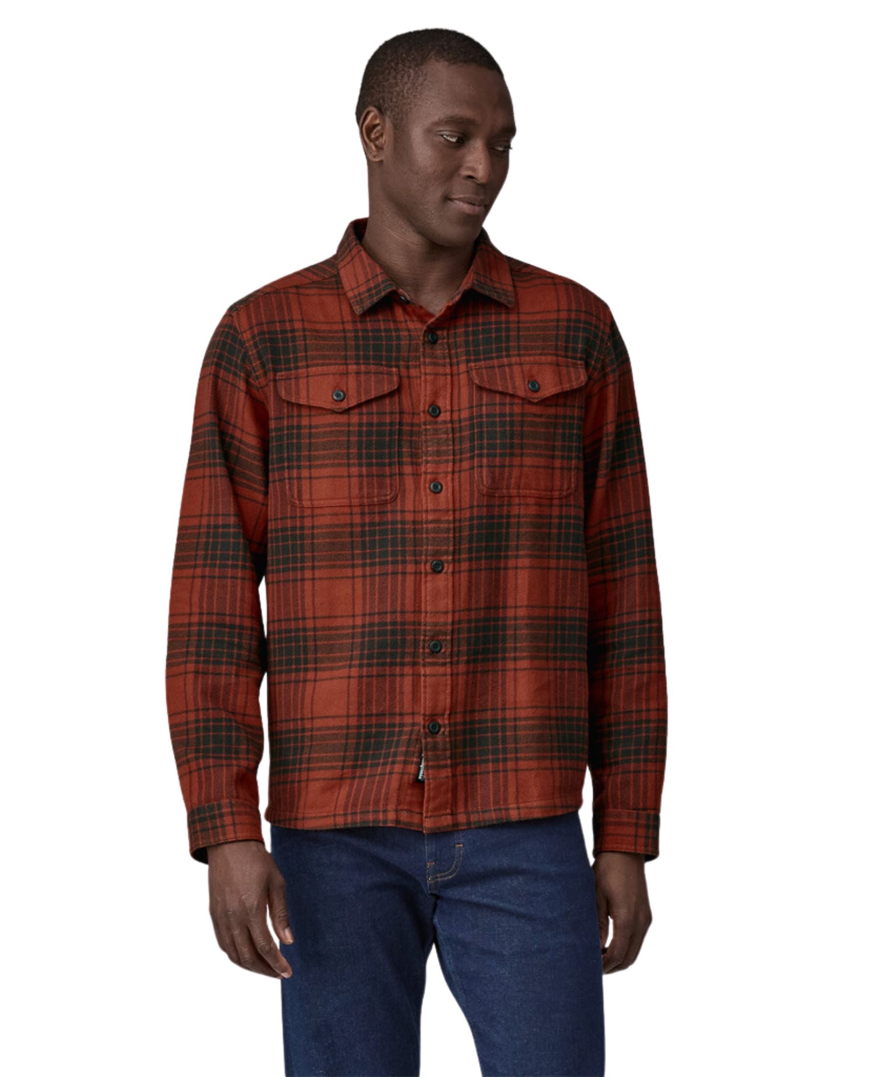 Patagonia Men's Fjord Flannel Shirt - Cascade: Burnished Red