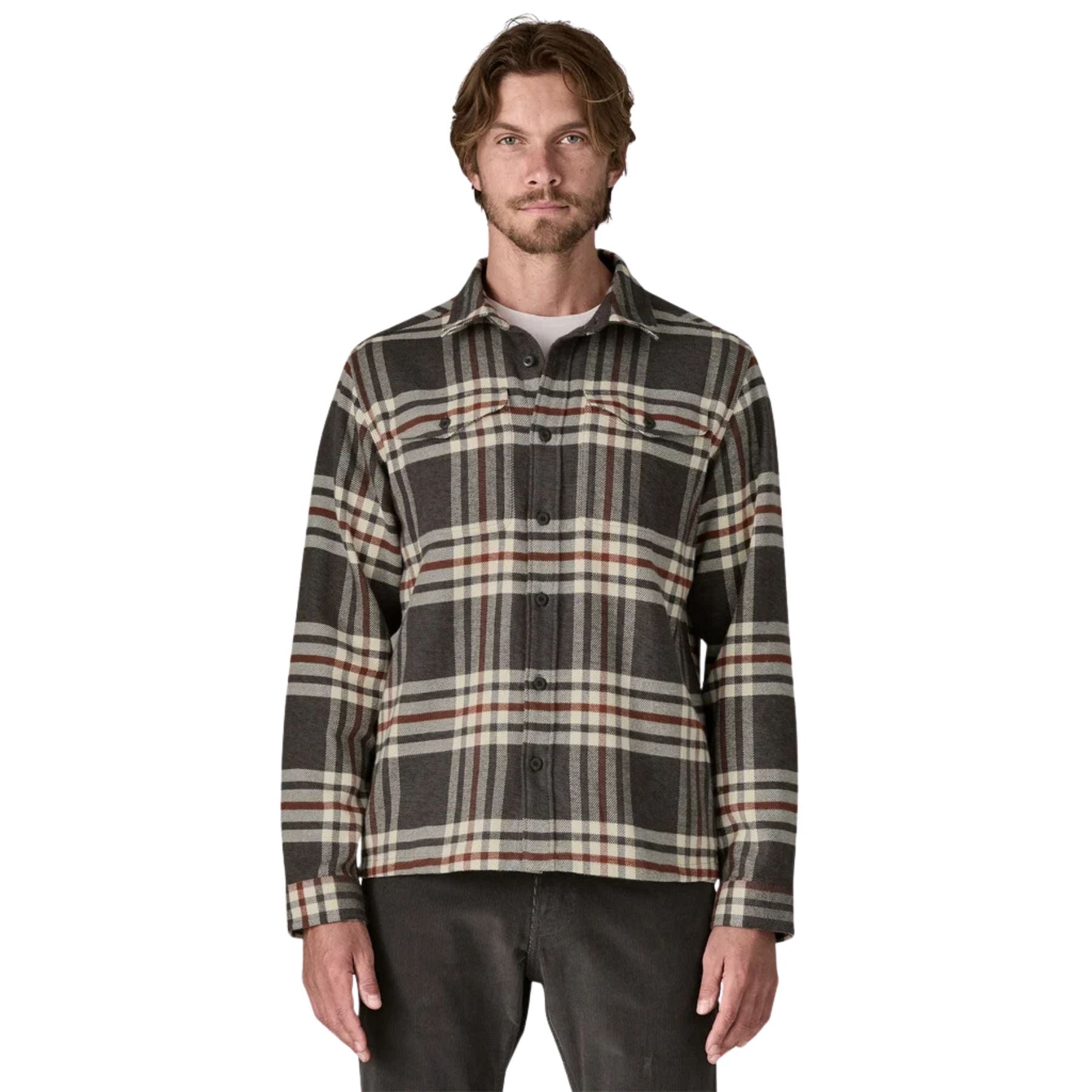 Patagonia Men's Fjord Flannel Shirt - Catch: Ink Blue