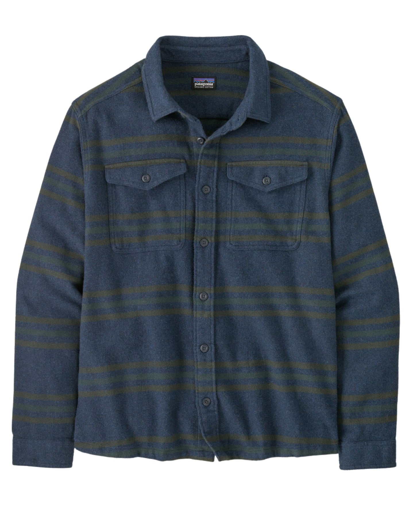 Patagonia Men's Fjord Flannel Shirt - Treelined: Smolder Blue