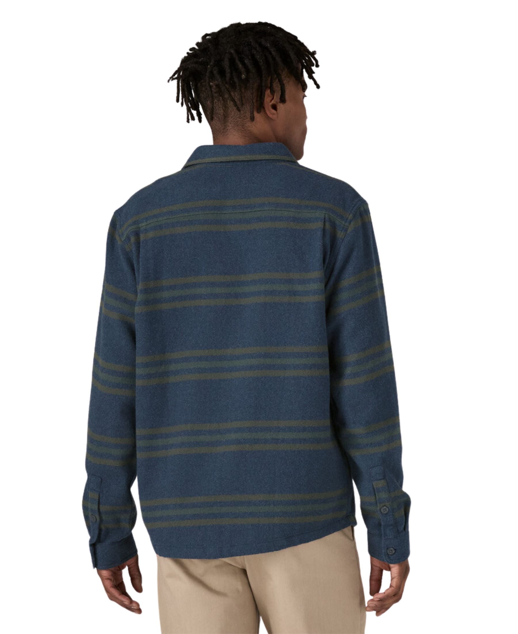 Patagonia Men's Fjord Flannel Shirt - Treelined: Smolder Blue