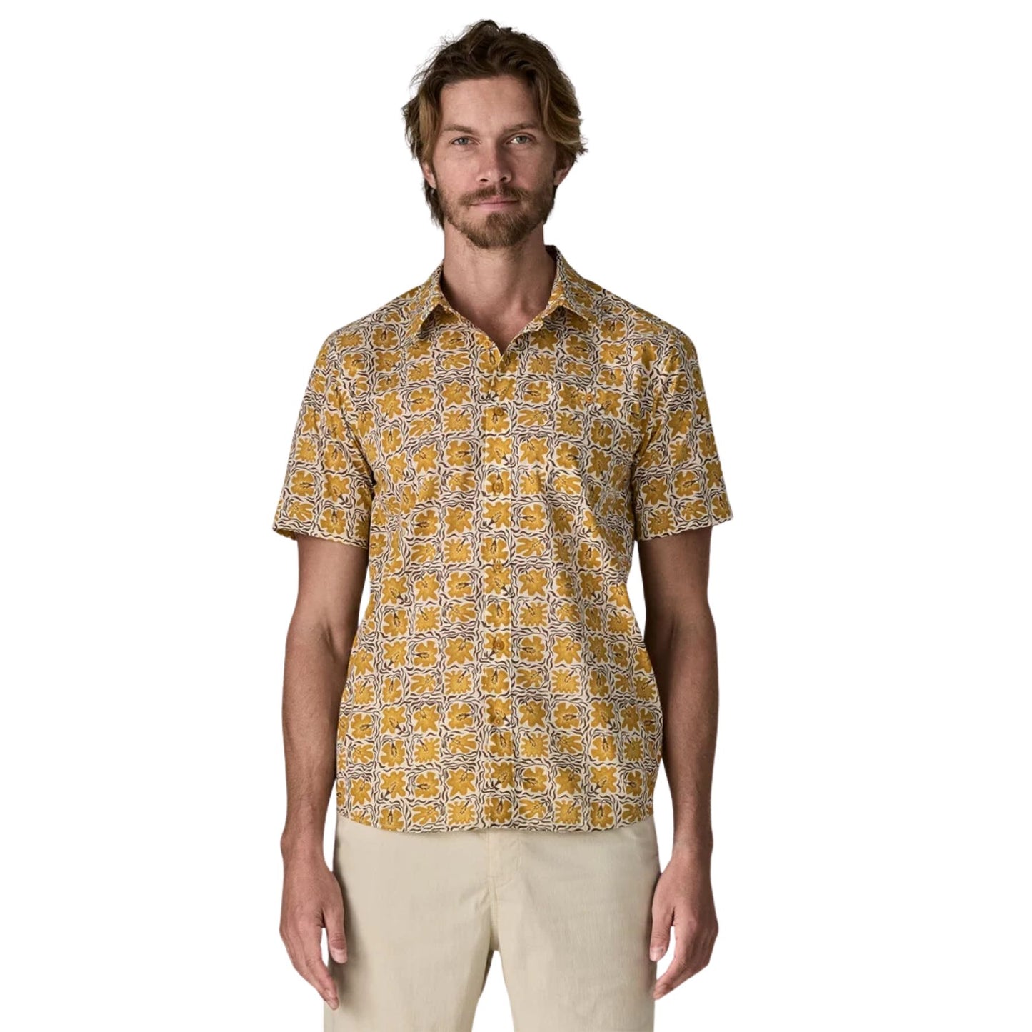 Patagonia Men's Go To Shirt - Future Flowers: Natural