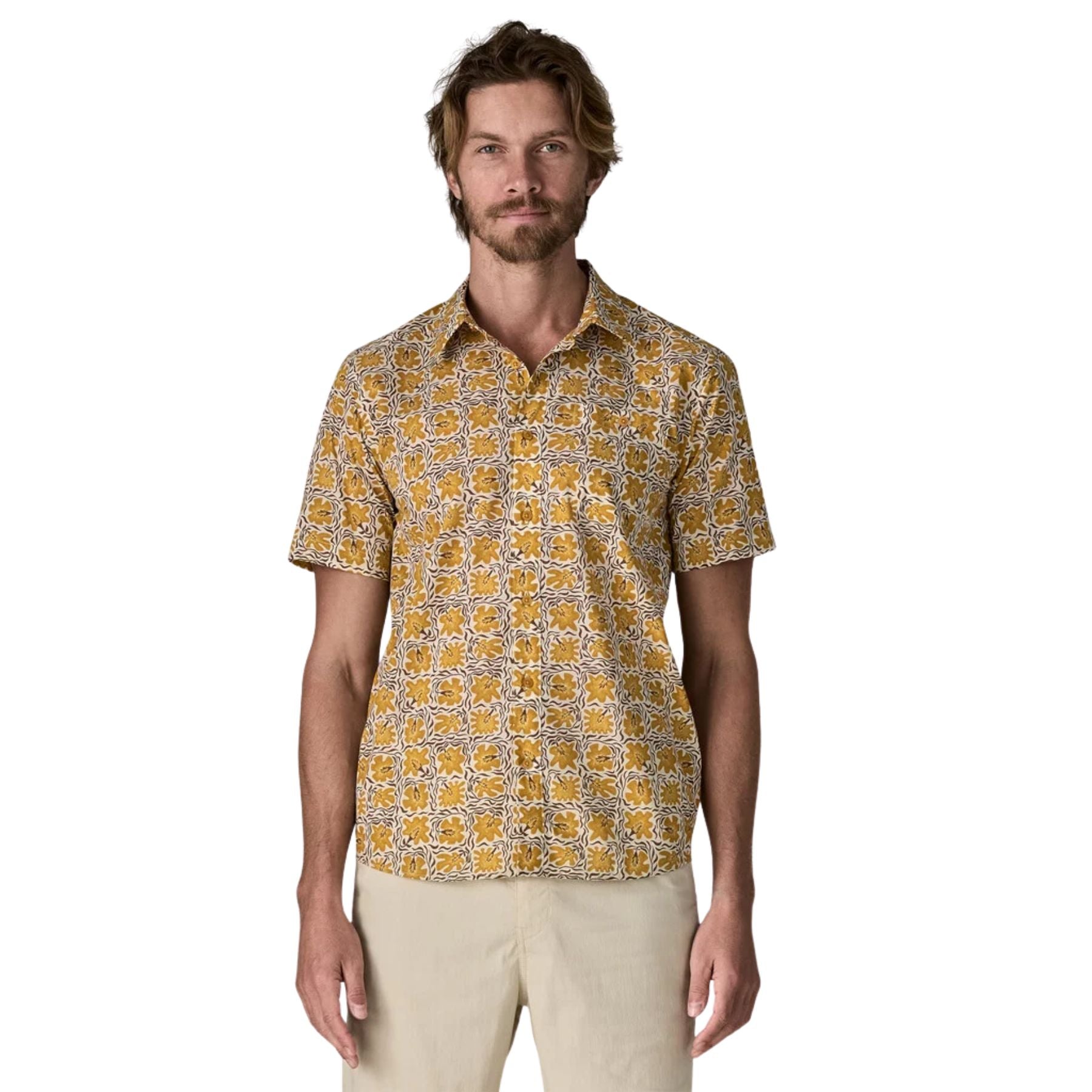 Patagonia Men's Go To Shirt - Future Flowers: Natural