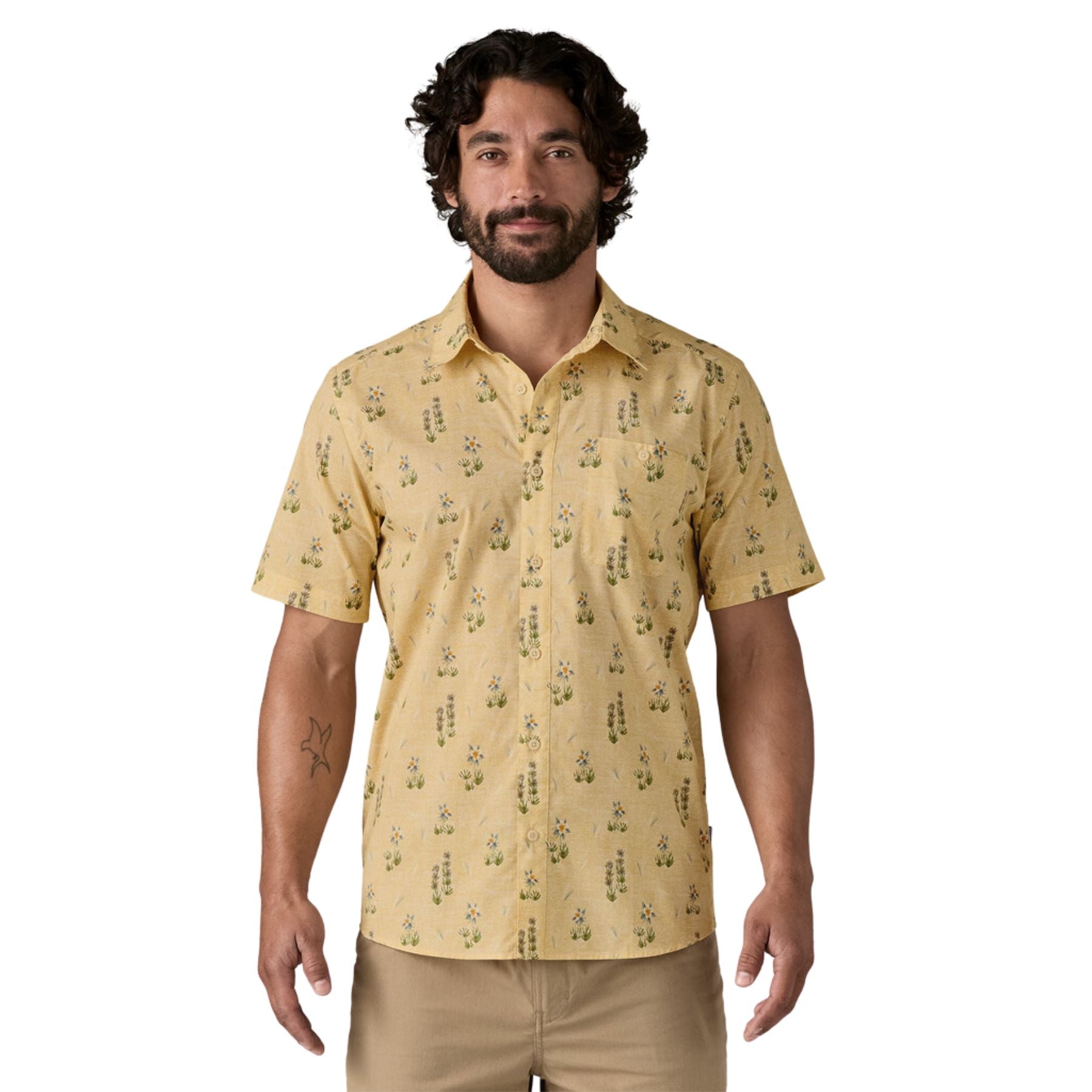 Patagonia Men's Go To Shirt - Lupine Trail: Beeswax Tan