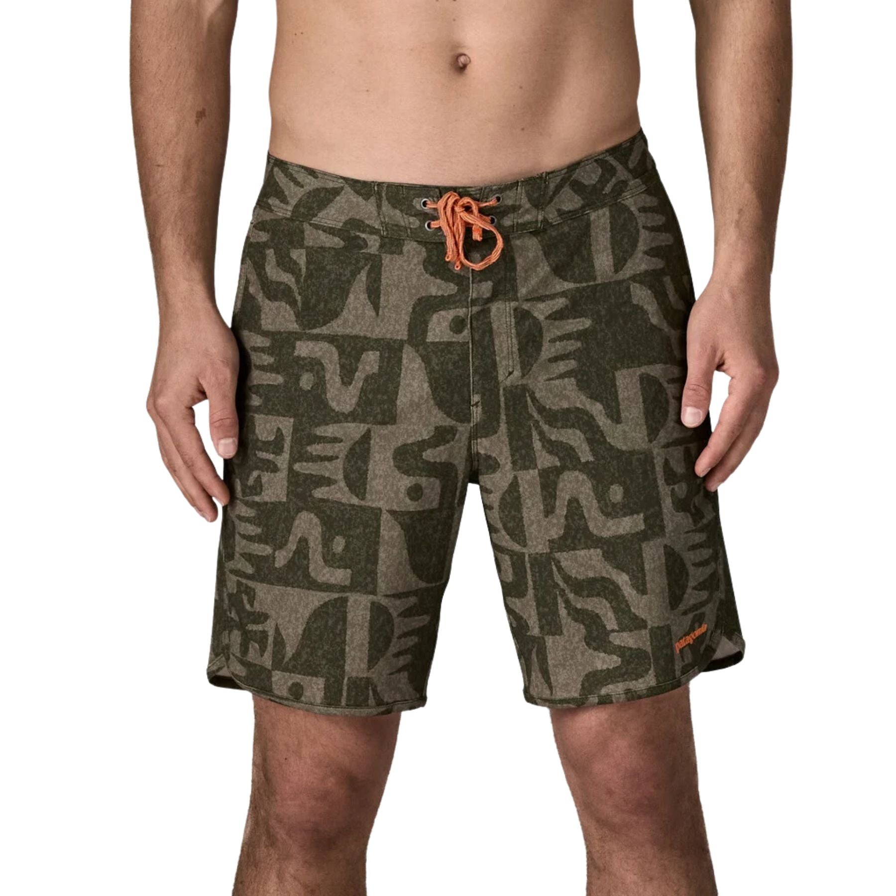 Patagonia Men's Hydropeak Side Shore Boardshorts - 18" - Mother Tree: Basin Green