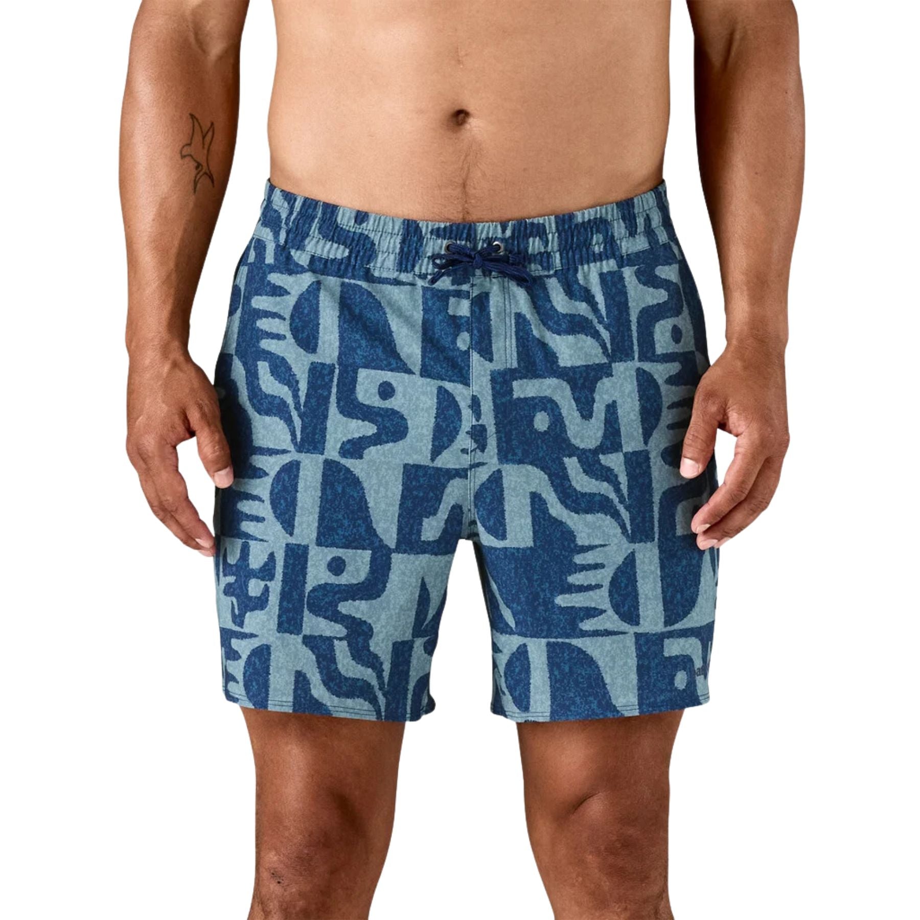 Patagonia Men's Hydropeak Volley Shorts - 16" - Mother Tree: Clement Blue