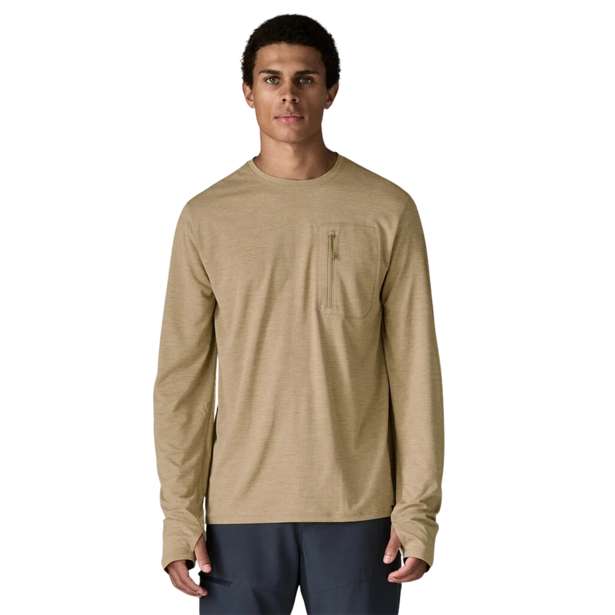 Patagonia Men's Long-Sleeved Capilene Cool Sun Shirt - Seabird Grey: Light Seabird Grey X-Dye