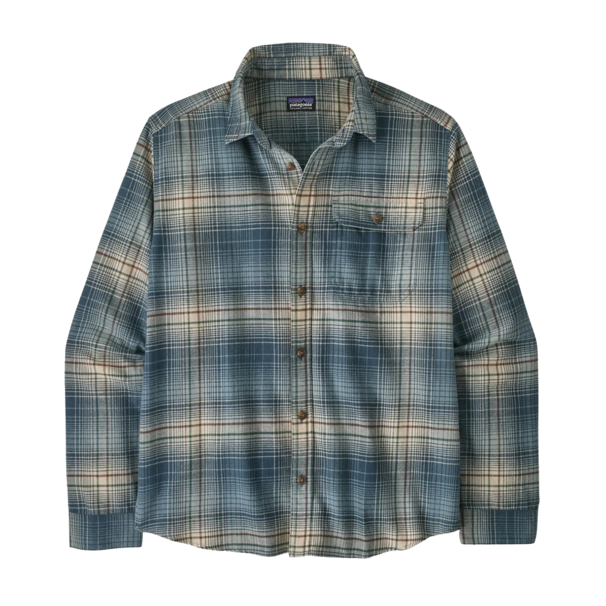 Patagonia Men's Long-Sleeved Lightweight Fjord Flannel Shirt - Melting Ombre: Summit Blue